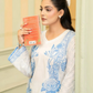 2 Piece: Coco Print By Marooj  Sky Blue Lawn Suit