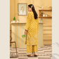 2 Piece: Coco Print By Marooj  Yellow Lawn Suit