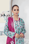 3 Piece - Mahi Unstitched Blue Ladies Print Lawn Suit