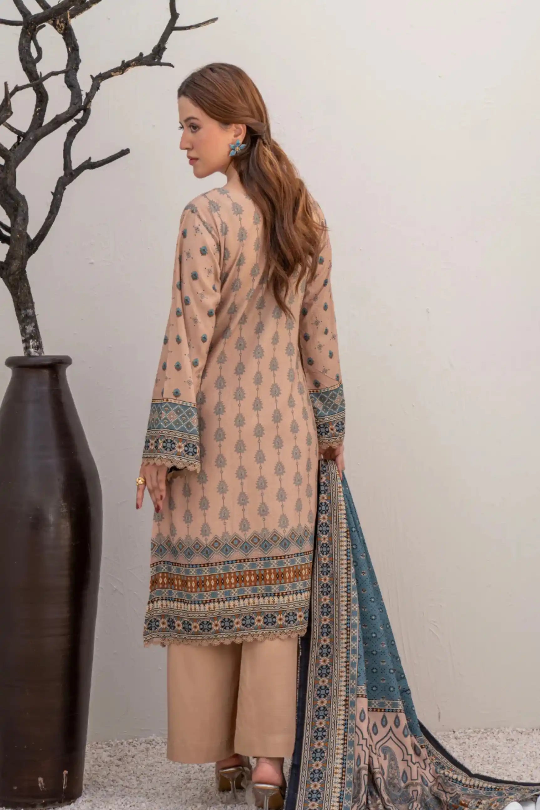 3 Pieces - Marooj Unstitched Light Purple BanaDora Linen Suit