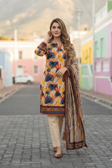 3 Pieces - Marooj Unstitched Skin Transliminor Magic Print Lawn Suit