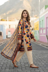 3 Pieces - Marooj Unstitched Skin Transliminor Magic Print Lawn Suit