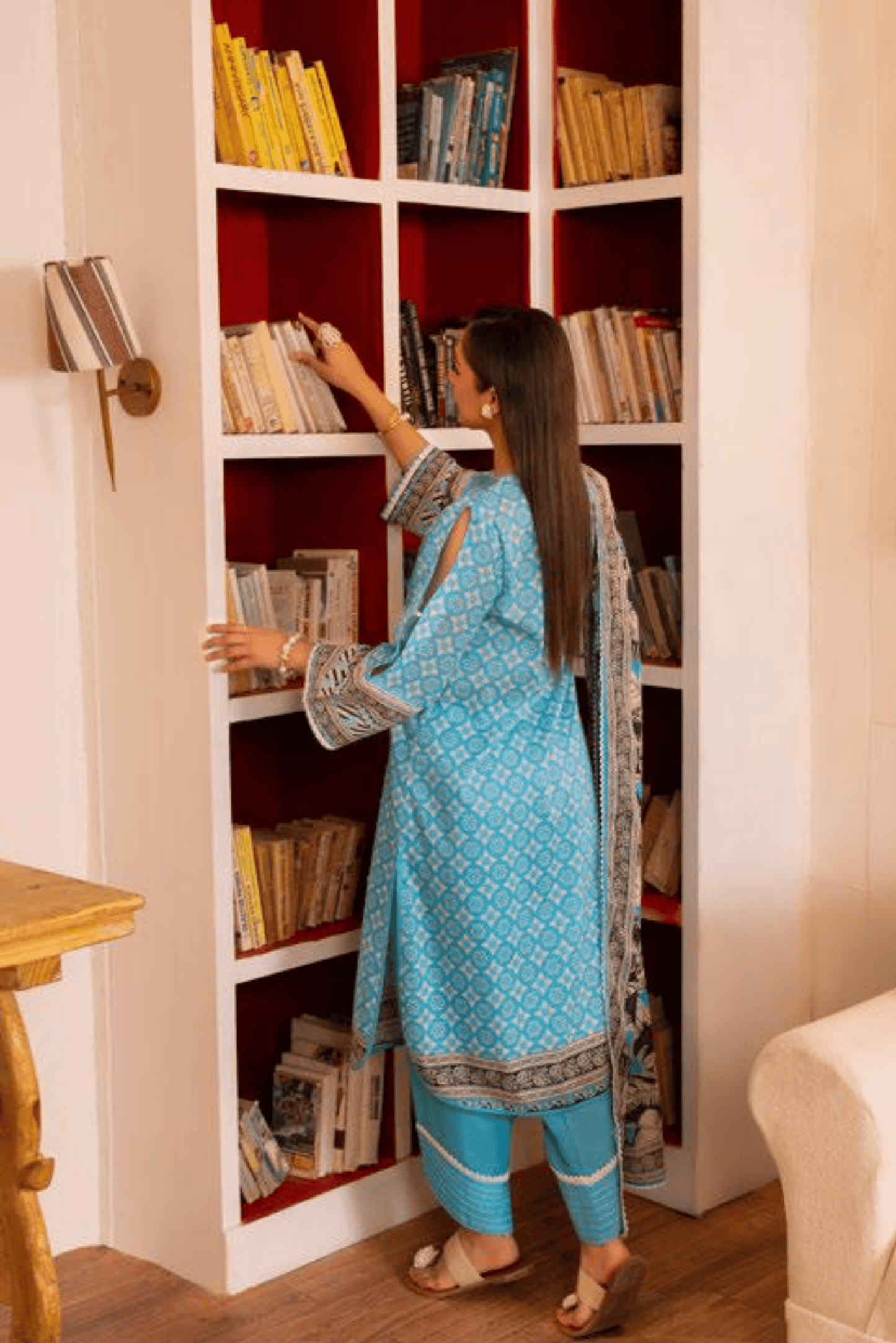 3 Pieces - GulAhmad Unstitched Blue Printed Lawn Suit