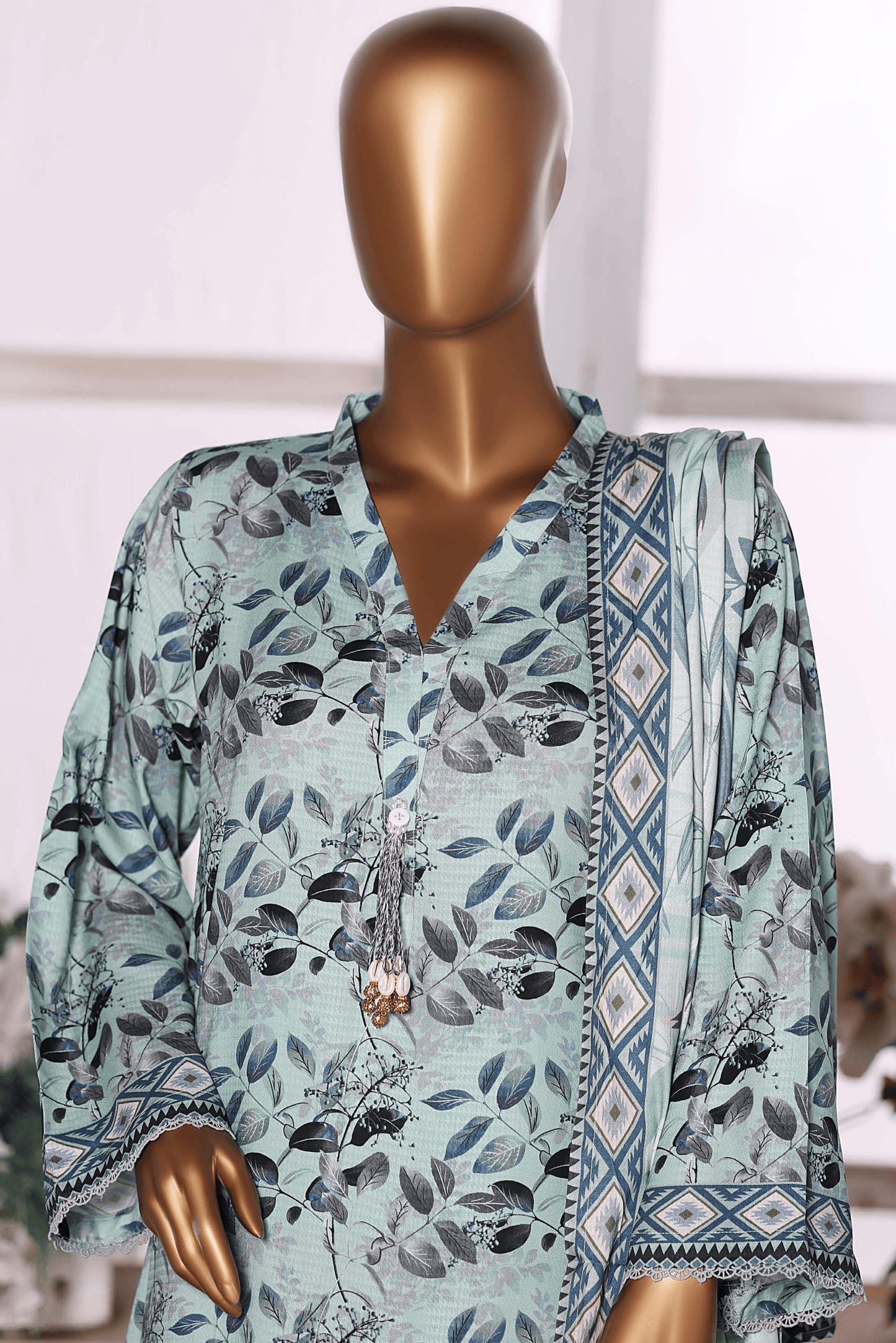 3 Pieces - Riwayat Unstitched Pista Dobby Viscose Suit