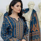 3 Piece - Marooj Unstitched Blue BanaDora Linen Suit