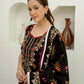 3 Pieces - Marooj Unstitched Black BanaDora Linen Suit