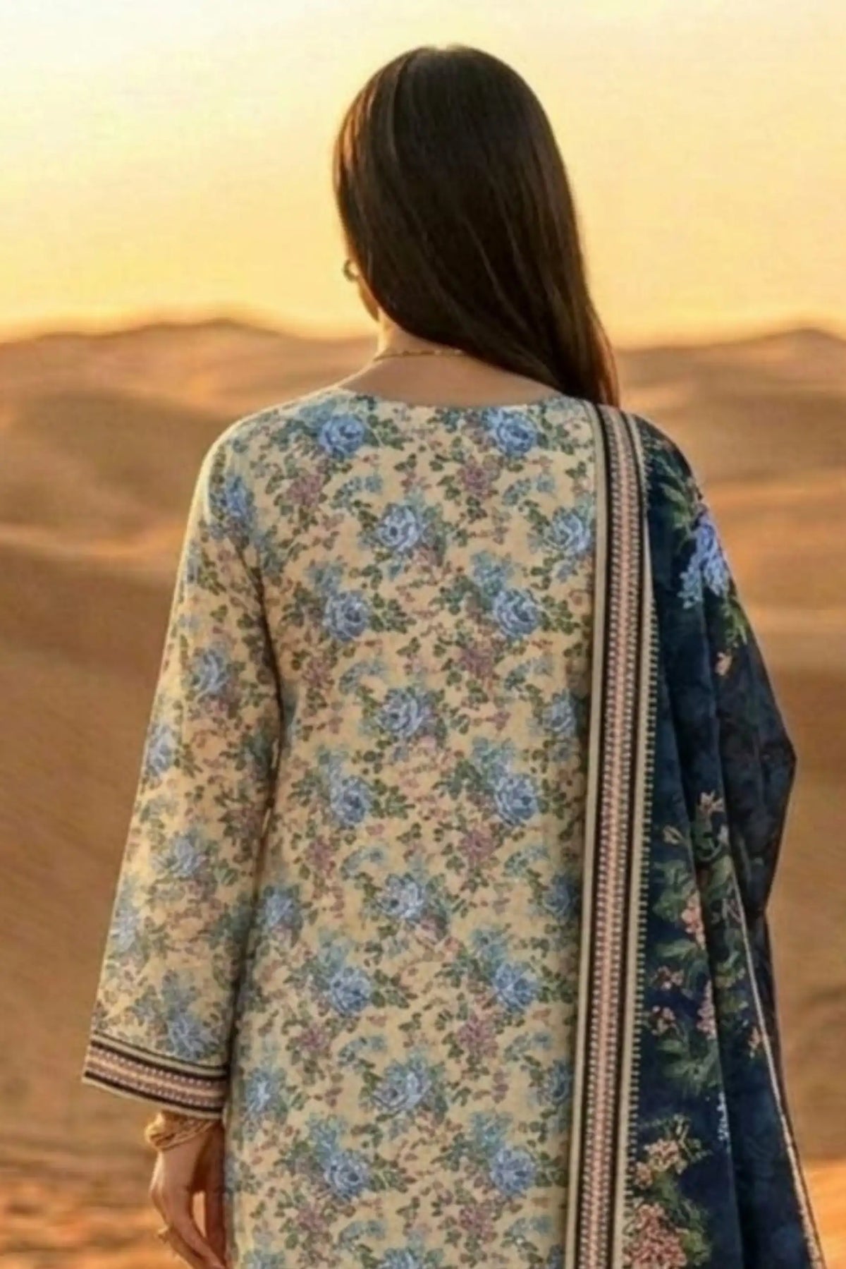 3 Pieces - Janan Unstitched Off White Printed Lawn Suit