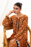 3 Pieces - Regalia Unstitched Brown Doriya Linen Suit