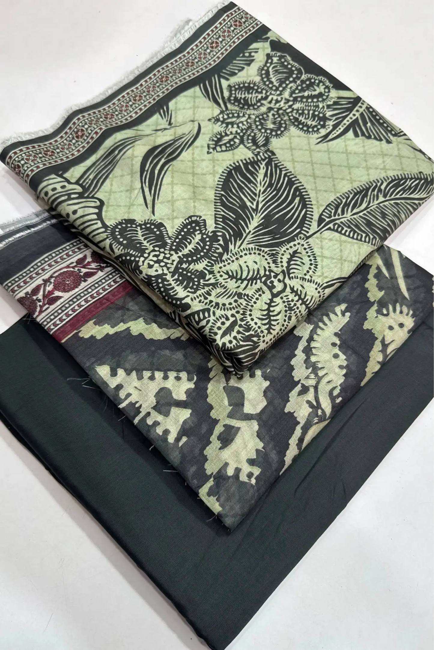 3 Pieces - Bin Saeed Unstitched Zink Ladies Lawn Suit
