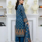 3 Piece - Marooj Unstitched Blue BanaDora Linen Suit