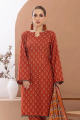 3 Pieces - Regalia Unstitched Carrot Printed Lawn Suit