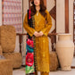 3 Piece - Gold Unstitched Mustard Embroidered Lawn Suit