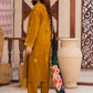 3 Piece - Gold Unstitched Mustard Embroidered Lawn Suit