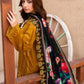 3 Piece - Gold Unstitched Mustard Embroidered Lawn Suit