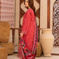 3 Piece - Gold Unstitched Red Embroidered Lawn Suit