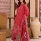 3 Piece - Gold Unstitched Red Embroidered Lawn Suit
