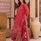 3 Piece - Gold Unstitched Red Embroidered Lawn Suit