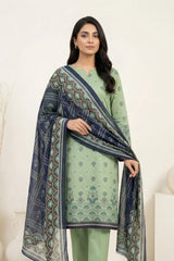 3 Pieces - Marooj Unstitched Sea Green Transliminor Magic Print Lawn Suit