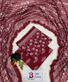 3 Pieces - Bin Saeed Unstitched  Red Ladies Lawn Suit