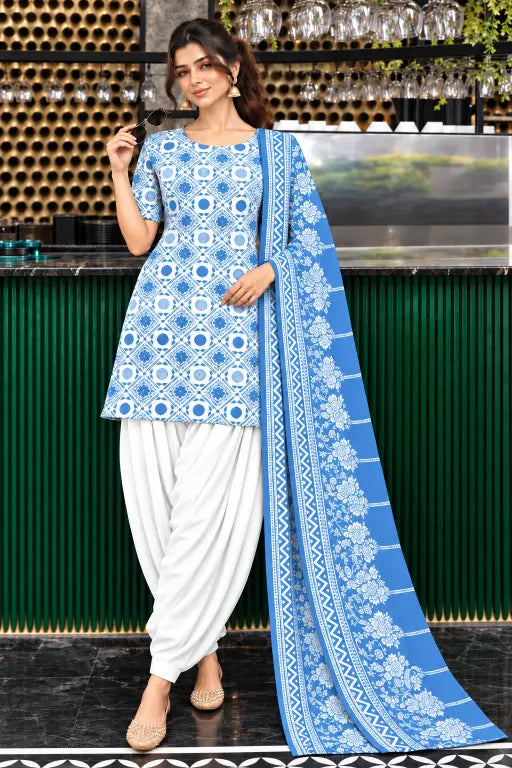 3 Piece -Bella By Zainab Chottani Printed  Unstitched OFF-White khaddar Suit