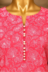 3 Pieces - Riwayat Unstitched Baby Pink Viscose Printed Suit