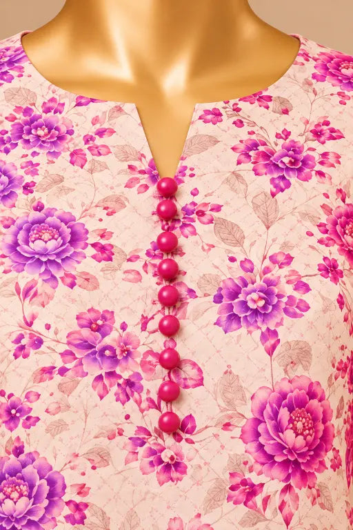 3 Pieces - Riwayat Unstitched OFF-White  Viscose Printed Suit