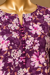 3 Pieces - Riwayat Unstitched Purple Viscose Printed Suit