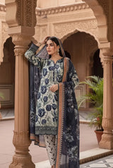 3 Pieces - Marooj Unstitched White BanaDora Linen Suit
