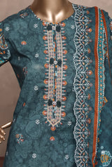 3 Pieces - Riwayat Unstitched Zink Ladies Cambric Cotton Suit