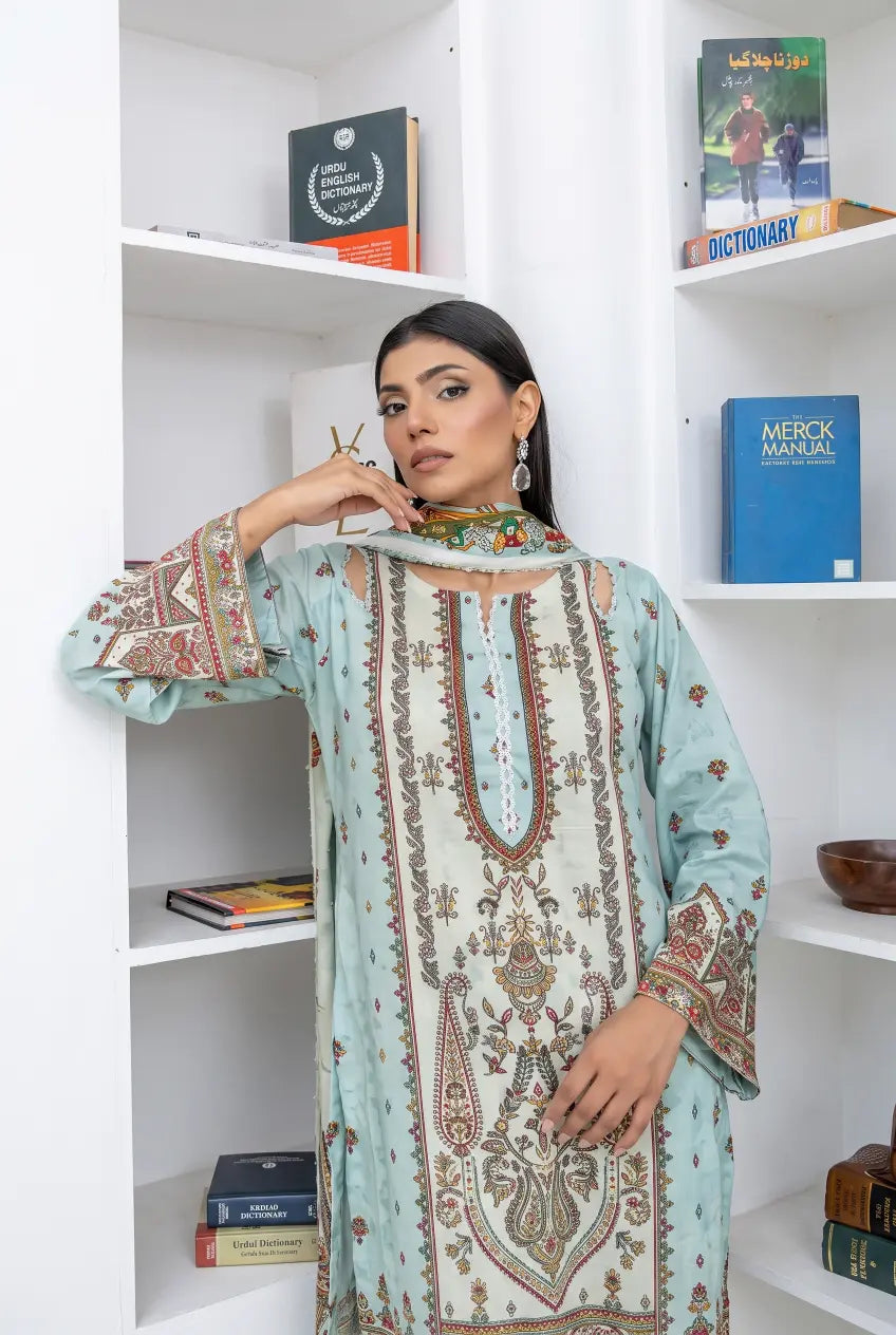 3 Piece - Marooj Unstitched Feroze BanaDora Linen Suit