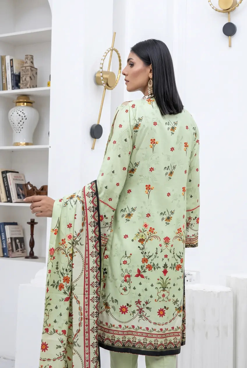 3 Piece - Marooj Unstitched Pista BanaDora Linen Suit