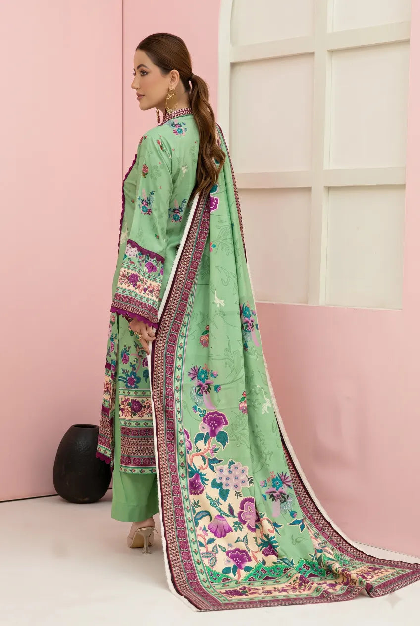 3 Pieces - Marooj Unstitched Light Green BanaDora Linen Suit