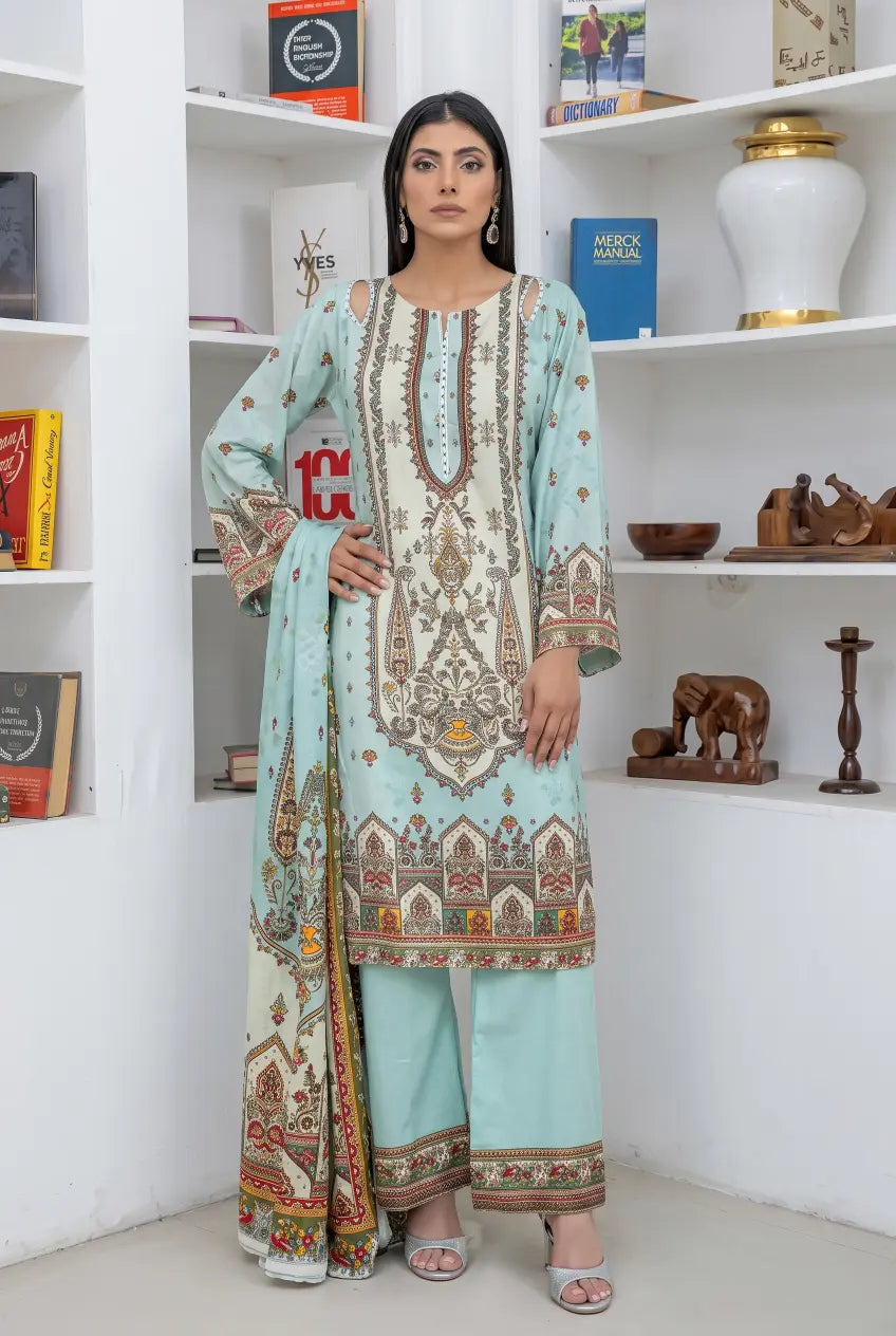 3 Piece - Marooj Unstitched Feroze BanaDora Linen Suit