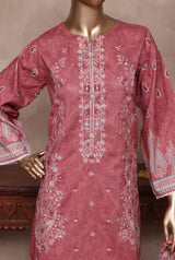 3 Pieces - Riwayat Unstitched Pink Ladies Cambric Cotton Suit
