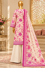 3 Pieces - Riwayat Unstitched OFF-White  Viscose Printed Suit