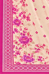 3 Pieces - Riwayat Unstitched OFF-White  Viscose Printed Suit