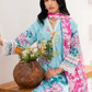 3 Pieces - Yakeen By Asifa Unstitched  Sky Blue Ladies Lawn Suit